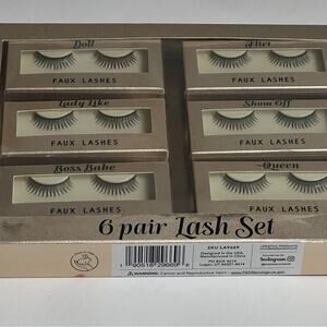 Makeup Beauty Assorted Styles   Six Pairs Lash Set Kit   New in Box
